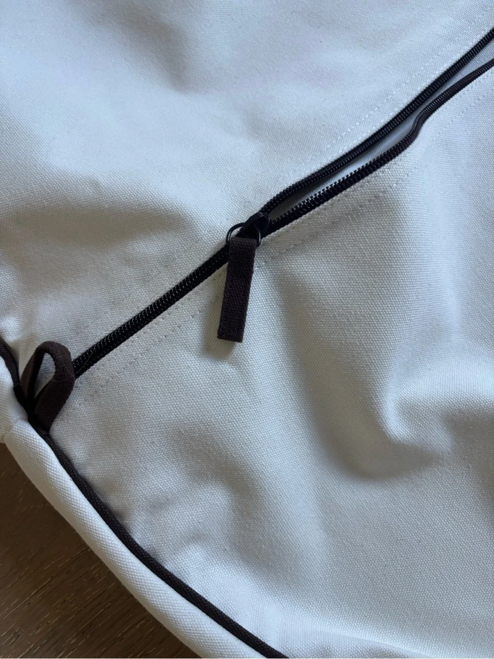 Hermes White Garment Bag with Black Trim